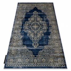 Tamsiai mėlynas kilimas su ornamentais DE LUXE 