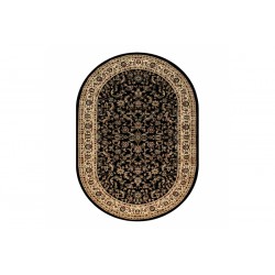 Juodas ovalo formos kilimas
