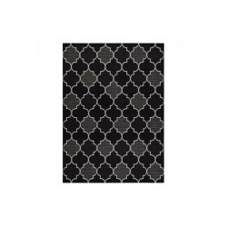 Marokietiško dizaino juodas kilimas FLOORLUX Suteikia jūsų namams elegantišką ir modernų įvaizdį