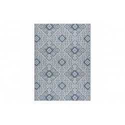 Sizalio kilimas su mėlynais raštais