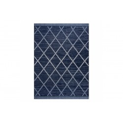 Mėlynas sizalio kilimas su rombais