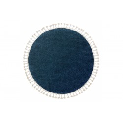 Mėlynas ilgo plauko kilimas su kutais BERBER