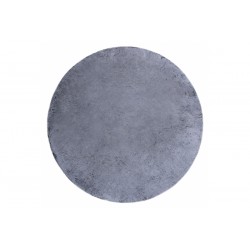 Apvalus pilkos spalvos kailio imitacijos kilimas
