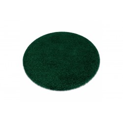 Tamsiai žalias kilimas SOFFI yra apvalus