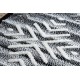 Juodai akcentuotas pilkas kilimas iš Maroko