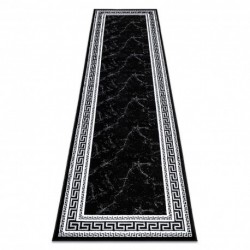 Šiuolaikinis 2813 87 stilingas kilimas su graikų kalba juoda / pilka spalvomis