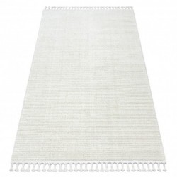 Balta juostelės berberinis marokietiškas purvinas kilimas Sevilla PC00B