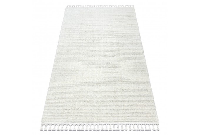 Balta juostelės berberinis marokietiškas purvinas kilimas Sevilla PC00B
