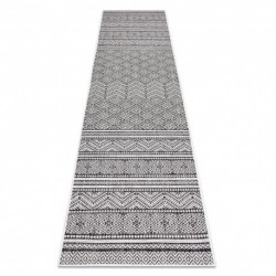 SIZALIO VIRVELĖS kilimas, bėgikas SION ACTEKŲ 22168, juoda / ecru spalvos Lithuanian Carpet Design