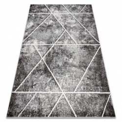 MATEO 8031/644 - modernus, geometrinis pilkas kilimas su trikampiais