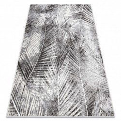Kilimas MATEO 8035/644 su moderniais palmių lapais - struktūrinis pilkas