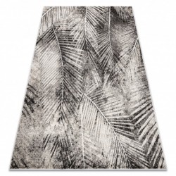 Modernus palmių lapų kilimas MATEO 8035/944 - struktūrinis pilkas / smėlio